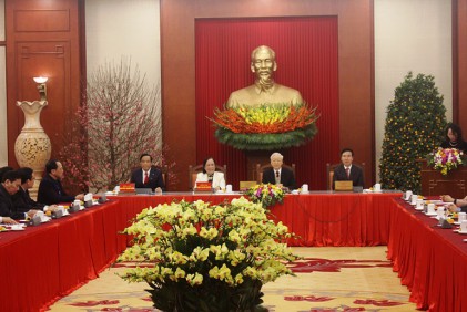 Tổng Bí thư Nguyễn Phú Trọng gặp mặt đại biểu dự Đại hội lần thứ VI Hội NCT Việt Nam