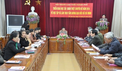 Hội người cao tuổi TP Lào Cai tổ chức hội nghị học tập làm theo tấm gương đạo đức Hồ Chí Minh  
