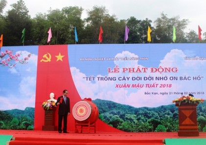 Chủ tịch nước Trần Đại Quang phát động Tết trồng cây Xuân Mậu Tuất