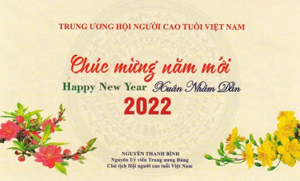Thư chúc mừng năm mới - Xuân Nhâm Dần 2022 của Chủ tịch Hội Người cao tuổi Việt Nam 