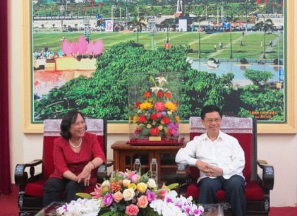 Chủ tịch Hội NCT Việt Nam Phạm Thị Hải Chuyền thăm và làm việc với lãnh đạo tỉnh Nghệ An