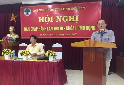 Hội NCT tỉnh Nghệ An: Tổ chức hội nghị triển khai nghị quyết Đại hội V Hội NCT Việt Nam và sơ kết công tác Hội 6 tháng đầu năm 2017