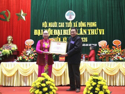 Hội NCT xã Đông Phong, huyện Yên Phong, tỉnh Bắc Ninh: Tổ chức Đại hội đại biểu lần thứ VI nhiệm kì 2021-2026