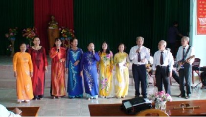 Hội NCT xã Hàm Liêm, huyện Hàm Thuận Bắc, tỉnh Bình Thuận sinh hoạt CLB Kỷ niệm 67 năm Ngày Thương binh, liệt sỹ.