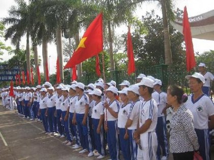Thao diễn Câu lạc bộ Dưỡng sinh NCT huyện Hải Hậu tháng 5 năm 2014.