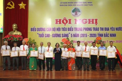 Tỉnh Bắc Ninh: Biểu dương cán bộ Hội tiêu biểu trong phong trào thi đua yêu nước Tuổi cao - Gương sáng giai đoạn 2015 - 2020